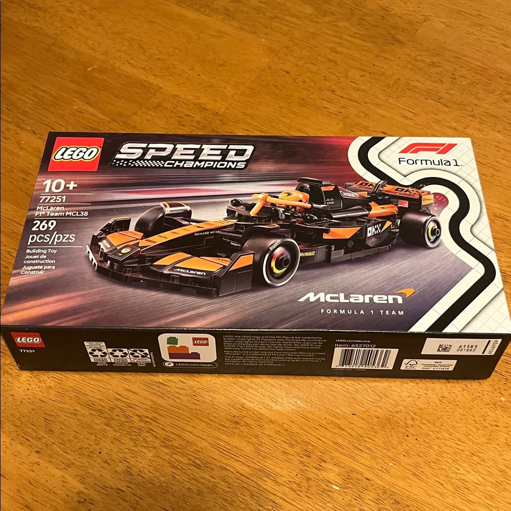 LEGO Speed Champions Formula 1 Racing Car Building Set McLaren F1 Team MCL38